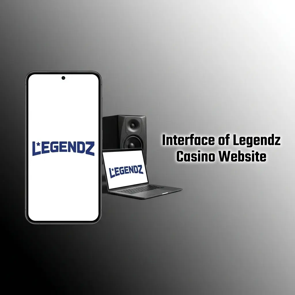 Legendz Casino website interface showing dark-themed layout with top navigation bar featuring Sports, Casino, Live Casino, and eSports sections