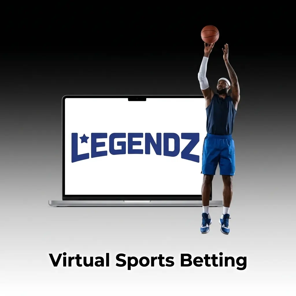 Virtual sports betting at Legendz Casino featuring RNG-driven simulations of soccer, basketball, horse racing, and American football
